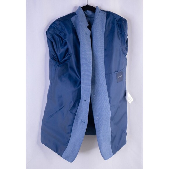 Nautica  2-piece Suit Textured Blue 2 Button Jacket Blazer Boys 16 Pants 28X25 - Picture 10 of 16
